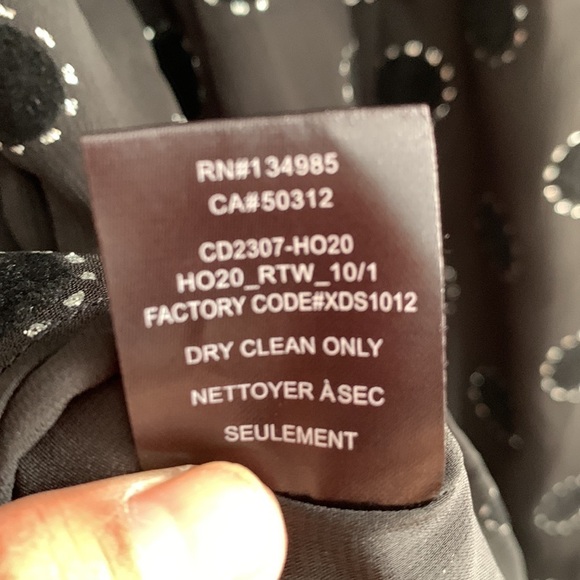 For Love & Lemons Mini Dress Off Shoulder Adella Party Dress in Black Polka Dot - Picture 13 of 13